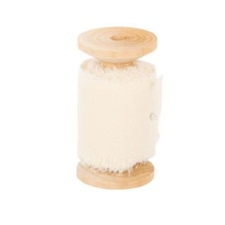 Ruban mousseline de soie ivoire