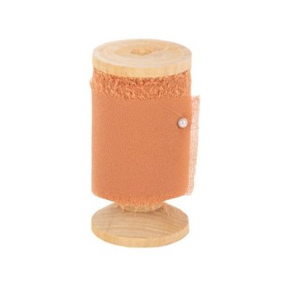Ruban mousseline de soie terracotta