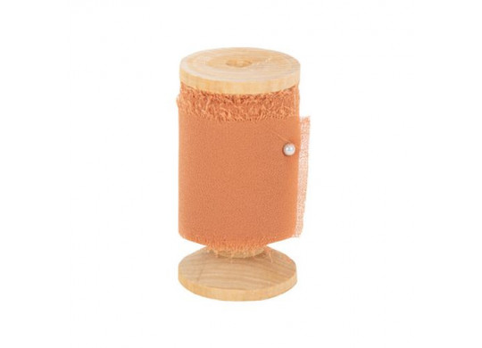 Ruban mousseline de soie terracotta