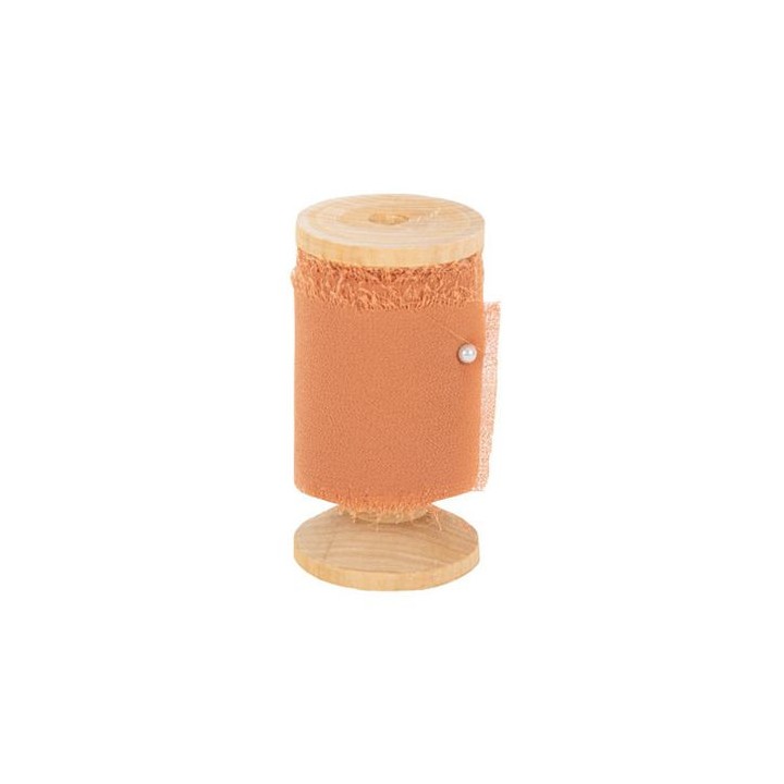 Ruban mousseline de soie terracotta