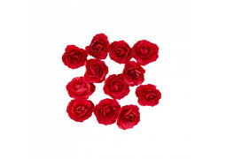 Rose en papier adhésive rouge 3,5cm x12