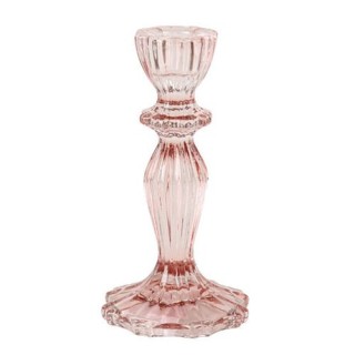 Bougeoir salvia rose 16cm