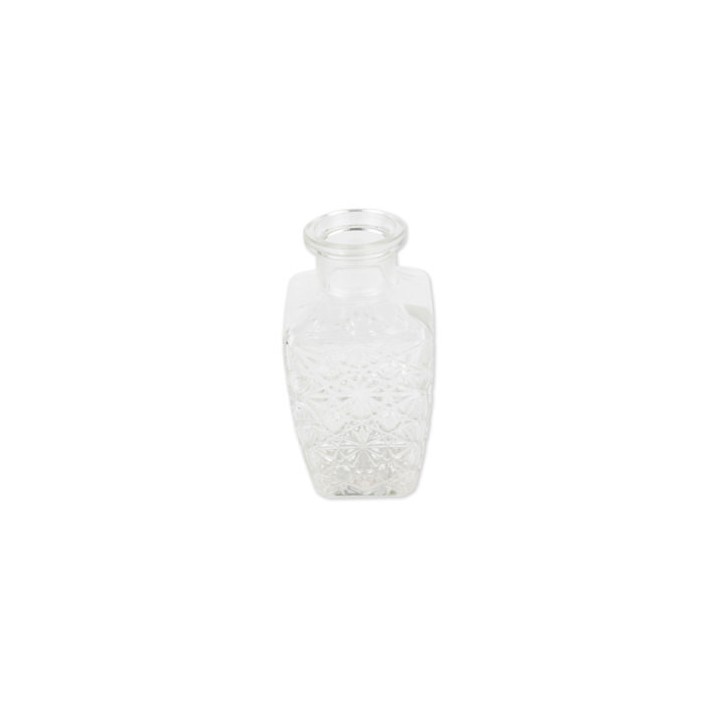 Vase gravure ancienne carré 12cm