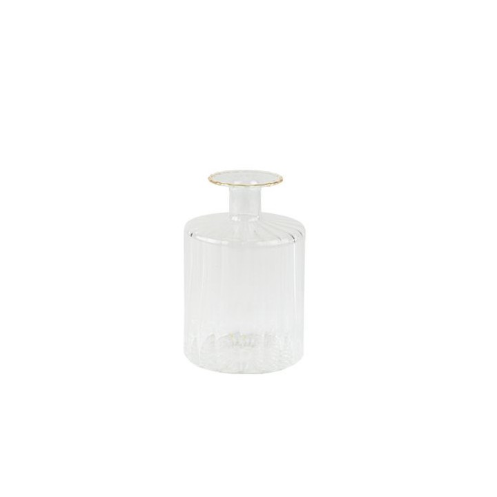Vase Laurette transparent liseré or 13cm