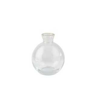 Vase Léon transparent liseré or 9cm