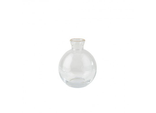 Vase Léon transparent liseré or 9cm