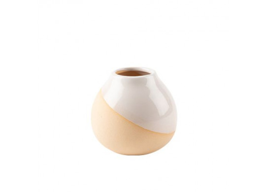 Vase Lia blush/blanc 8cm