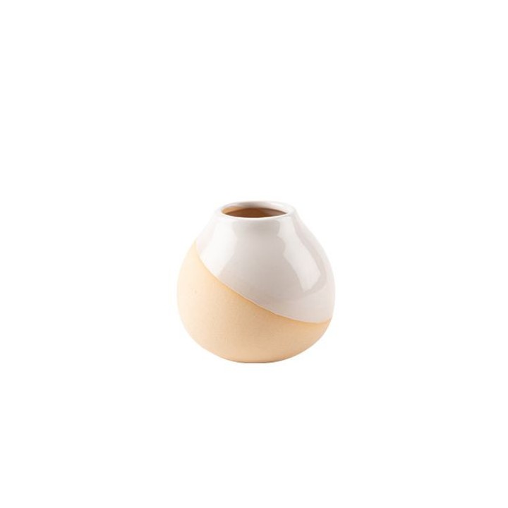 Vase Lia blush/blanc 8cm