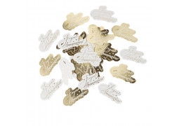 Confettis de table Joyeux anniversaire or