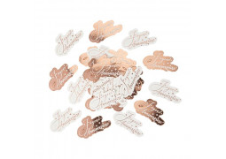 Confettis de table Joyeux anniversaire rose gold