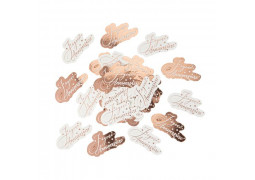 Confettis de table Joyeux anniversaire rose gold