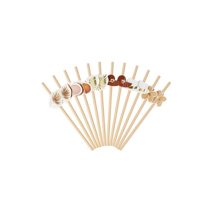 12 Pailles tropicool