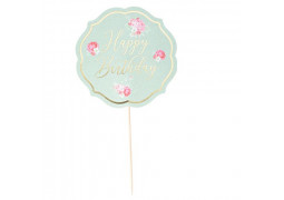 Cake topper Happy birthday spring