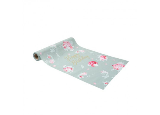 Chemin de table tissu Happy birthday spring