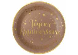 10 assiettes anniversaire kraft