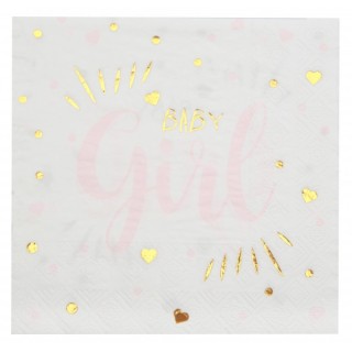 20 Serviettes baby girl