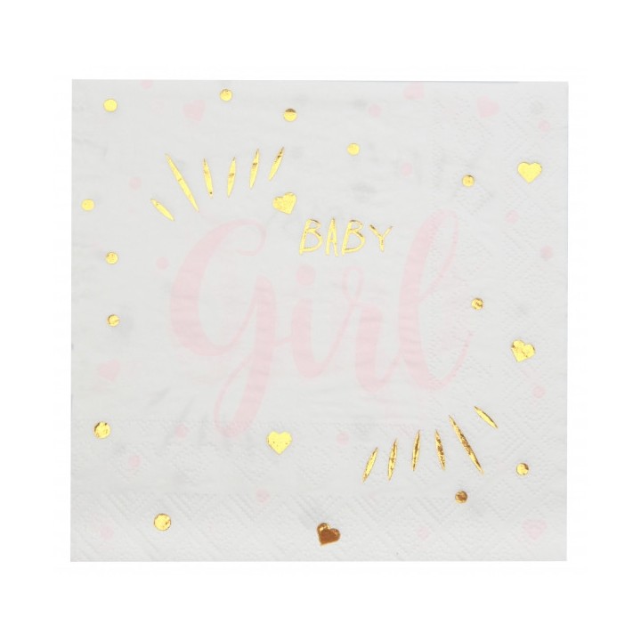 20 Serviettes baby girl