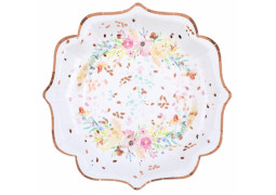 10 Assiettes mariage fleuri