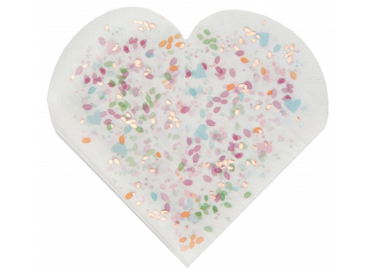 20 Serviettes mariage fleuri