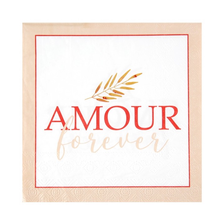 20 Serviettes amour forever