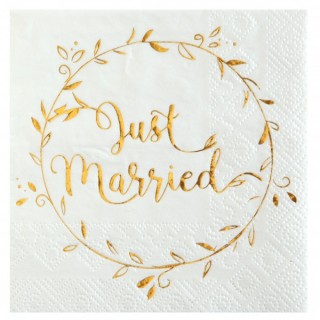20 Serviettes just married or