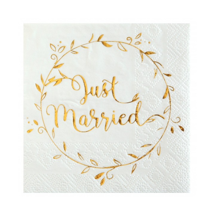 20 Serviettes just married or