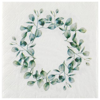20 Serviettes eucalyptus