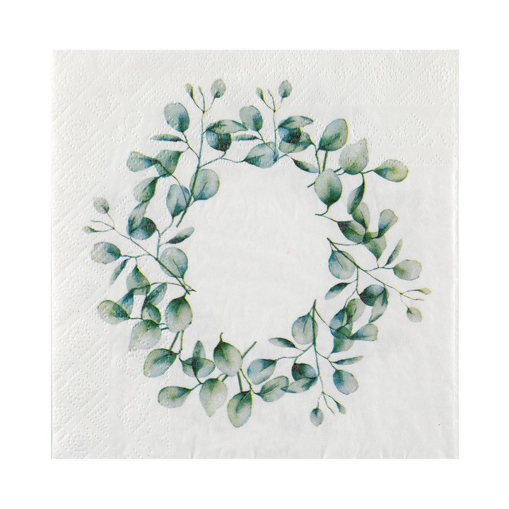 20 Serviettes eucalyptus