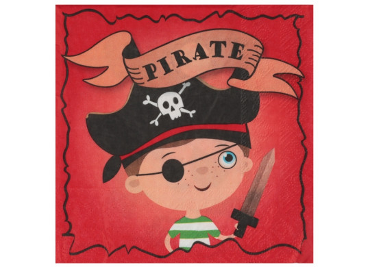 20 Serviettes pirate