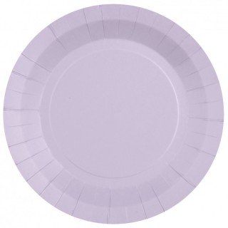 Assiette ronde carton parme 23cm