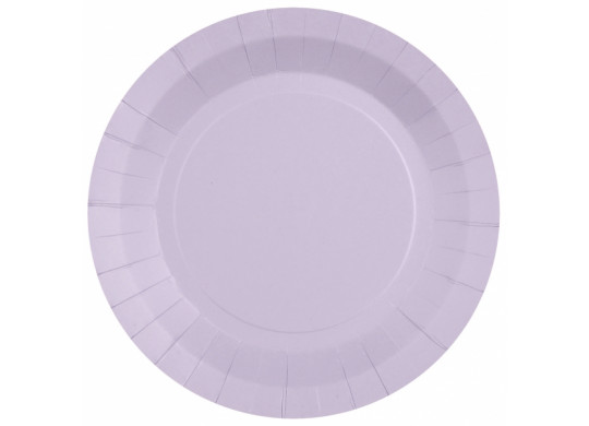 Assiette ronde carton parme 23cm