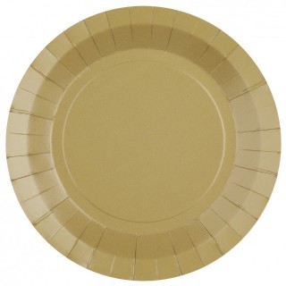 Assiette ronde carton naturel 23cm