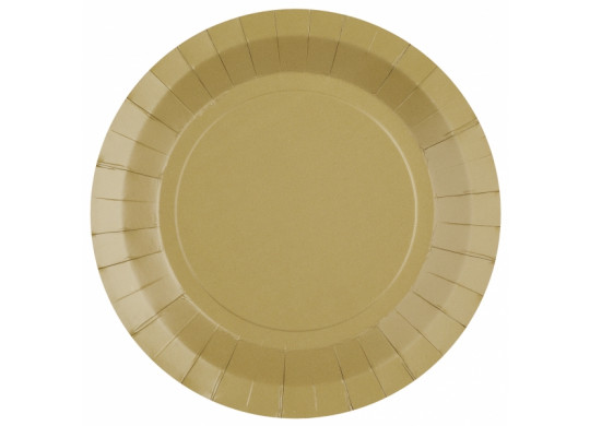 Assiette ronde carton naturel 23cm