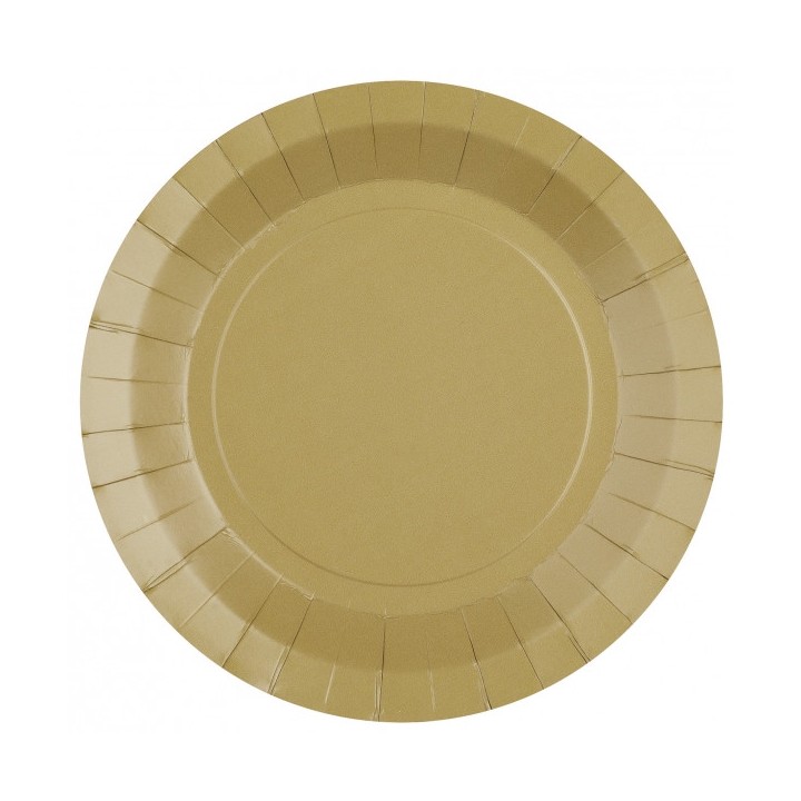 Assiette ronde carton naturel 23cm