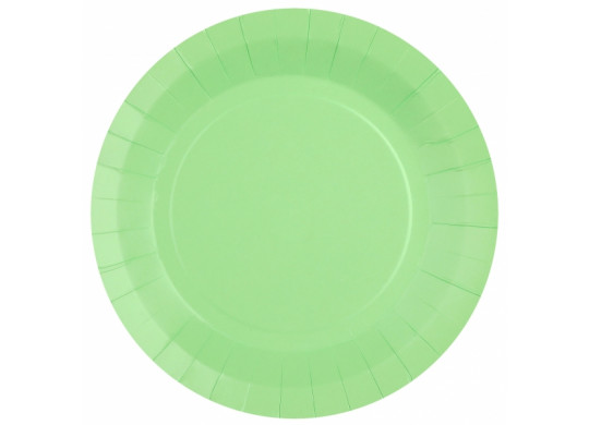 Assiette ronde carton menthe 23cm