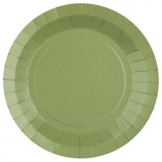 Assiette ronde carton olive 23cm