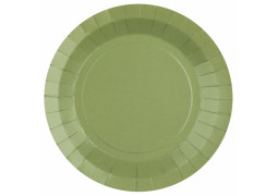 Assiette ronde carton olive 23cm