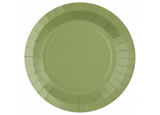 Assiette ronde carton olive 23cm