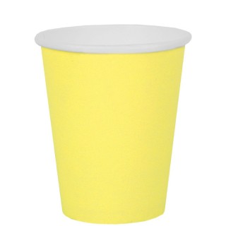 Gobelet carton jaune citron 25cl