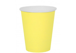 Gobelet carton jaune citron 25cl