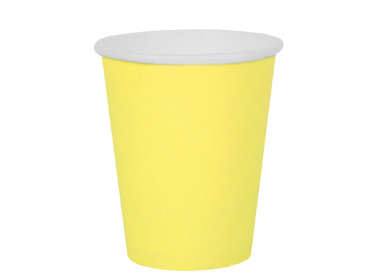 Gobelet carton jaune citron 25cl