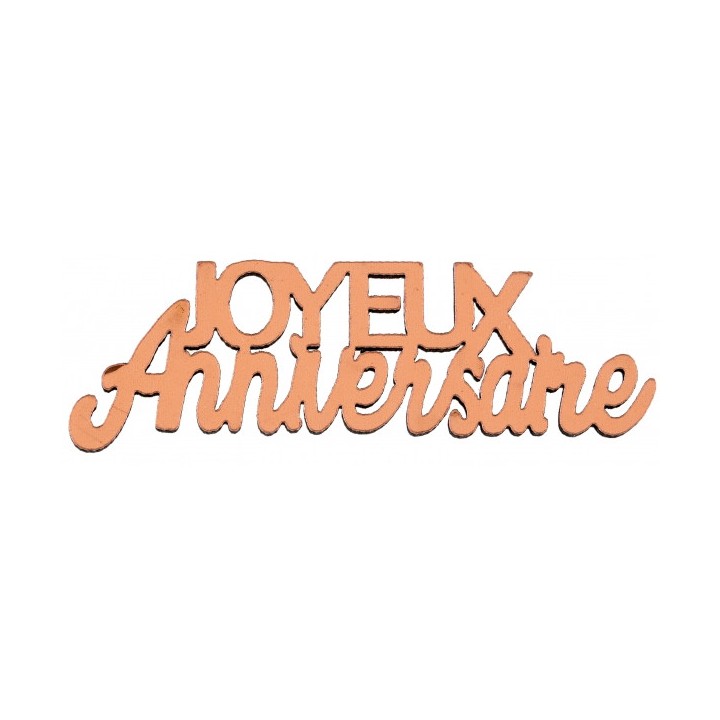 Confettis de table Joyeux anniversaire bois rose gold