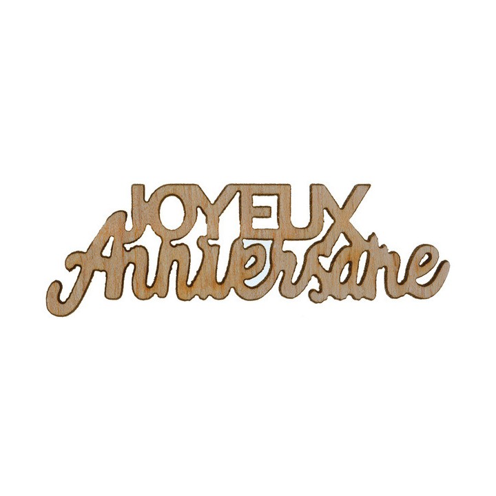 Confettis de table Joyeux anniversaire bois naturel
