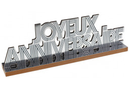 Centre de table Joyeux anniversaire star d'un jour argent