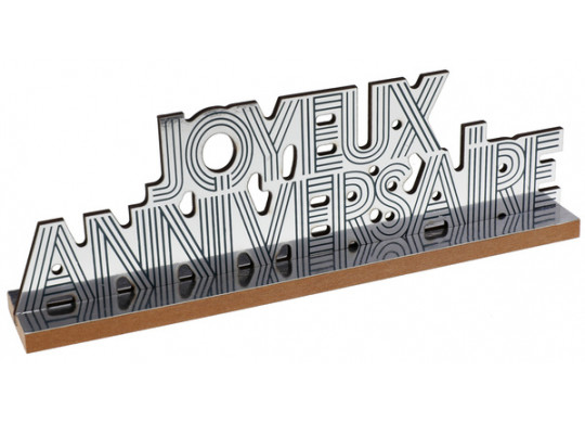 Centre de table Joyeux anniversaire star d'un jour argent