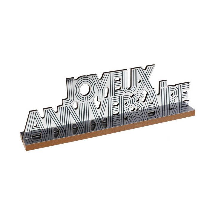 Centre de table Joyeux anniversaire star d'un jour argent