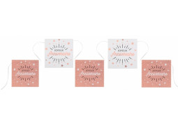 Banderole joyeux anniversaire étincelant blanc/rose gold