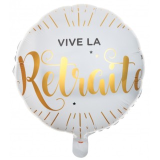 Ballon aluminium Vive la retraite