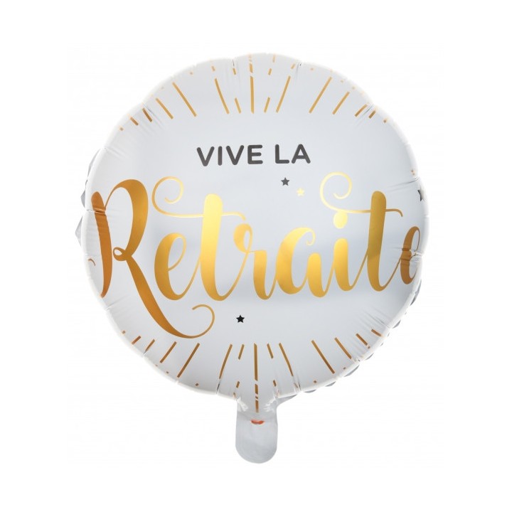 Ballon aluminium Vive la retraite