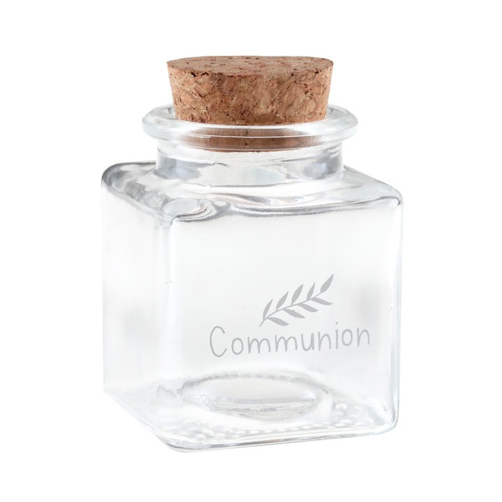 Pot carré Communion blanc
